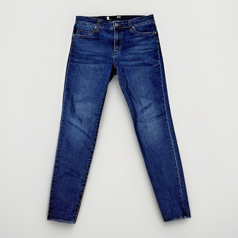 Kut from the Kloth Connie Skinny Jeans Womens 4 Blue High Rise Fab Ab Ankle
